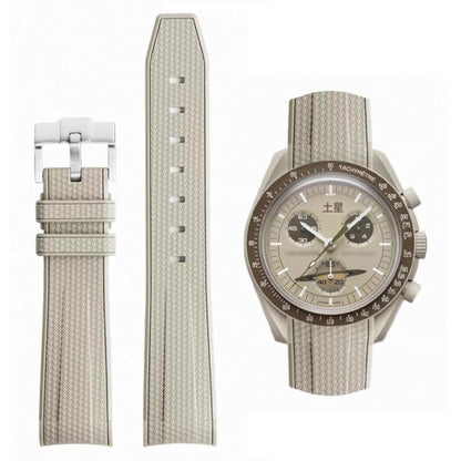 HOTBands for Moonswatch Watch Rubber for Omega x Swatch MoonSwatch 20mm Rolex Seiko Watch Silicone Men with Stainless Steel Replacement Bracelet Original Bracelet Omega x Swatch MoonSwatch Speedmaster