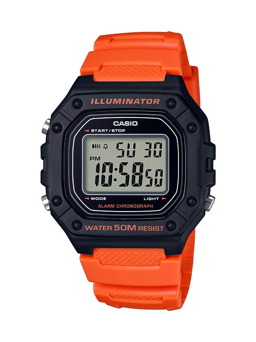 HOTCasio W218H Series | Men’s Digital Watch | 50M WR | 1/100 Second Stopwatch | 100 SEC Chronograph | LED Backlight | Countdown Timer | Daily Alarm | Hourly Time Signal | 7 Year Battery