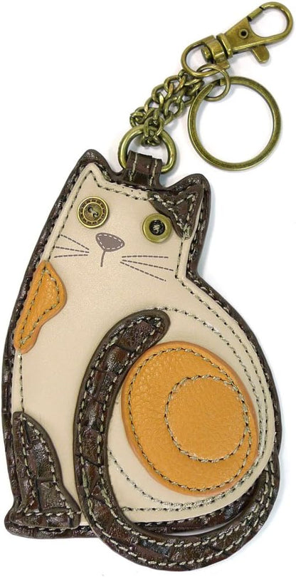 HOTCHALA Cat Collection Women's Decorative Key Fob/Coin Purse Accessory - Black Cat
