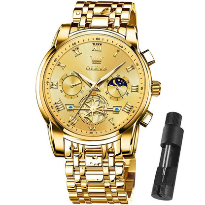HOTOLEVS Mens Watches Waterproof Stainless Steel Adjustable Bracelet Watch Quartz Analog Watch for Men Fashion Business Classic Mens's Wrist watch's Casual Watches Gold/Blue/Black/White/Face/Dial