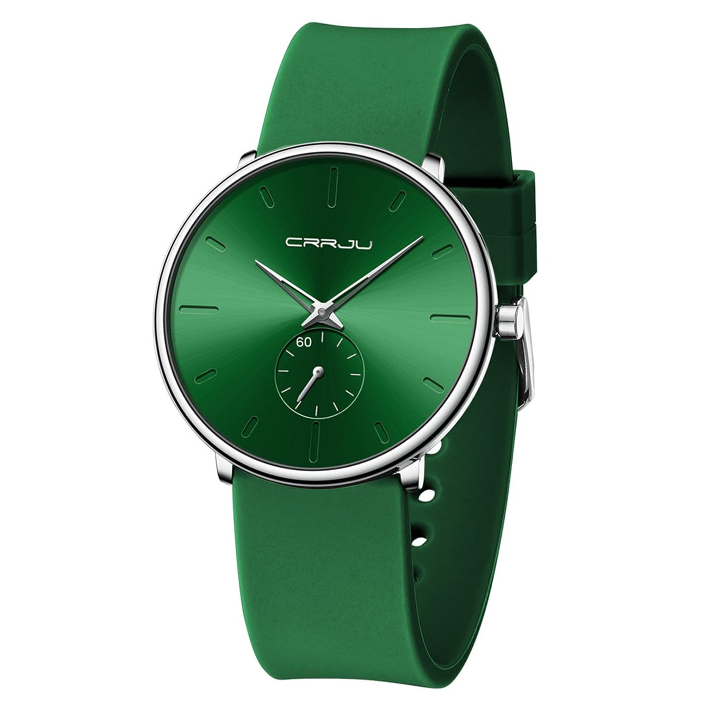 HOTCRRJU Men’s Women Watch Casual Stylish Waterproof Quartz Unisex Wristwatches, Ultra Thin Watches for Men Women, Colorful Silicone Band