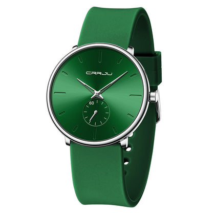 HOTCRRJU Men’s Women Watch Casual Stylish Waterproof Quartz Unisex Wristwatches, Ultra Thin Watches for Men Women, Colorful Silicone Band