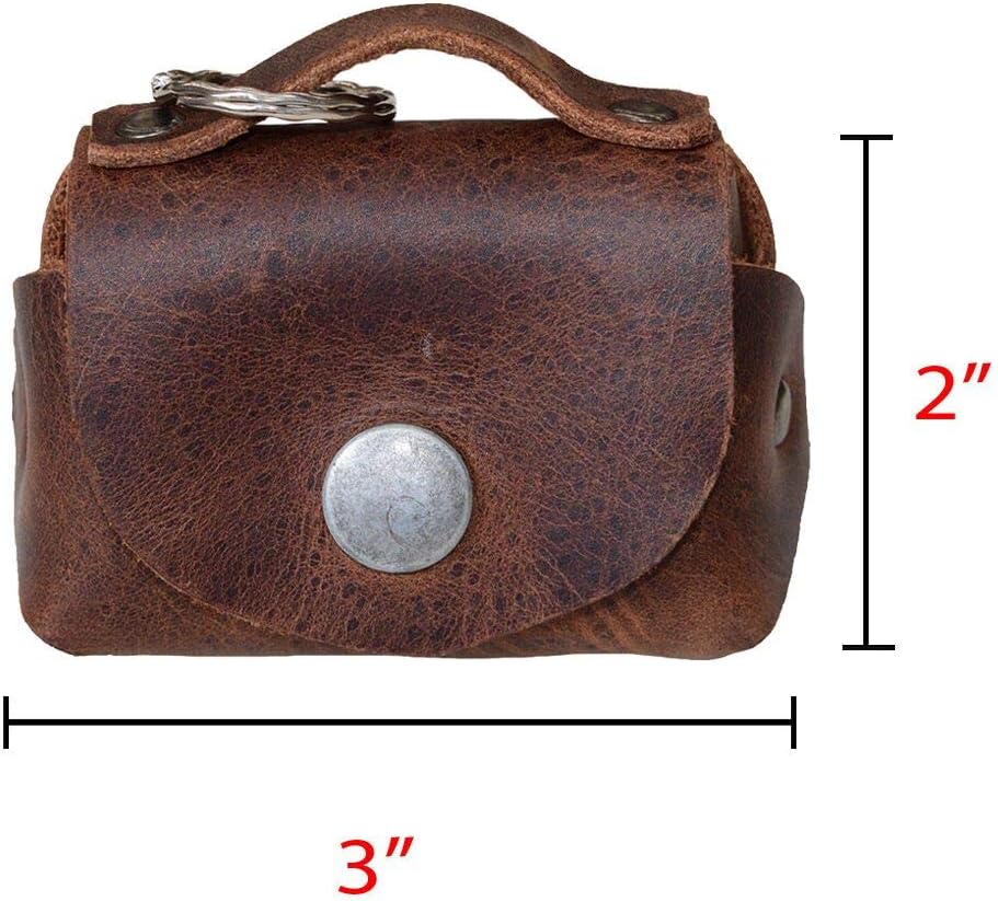 HOTHide & Drink, Tiny Handbag with Key Ring Holder Handmade from Full Grain Leather