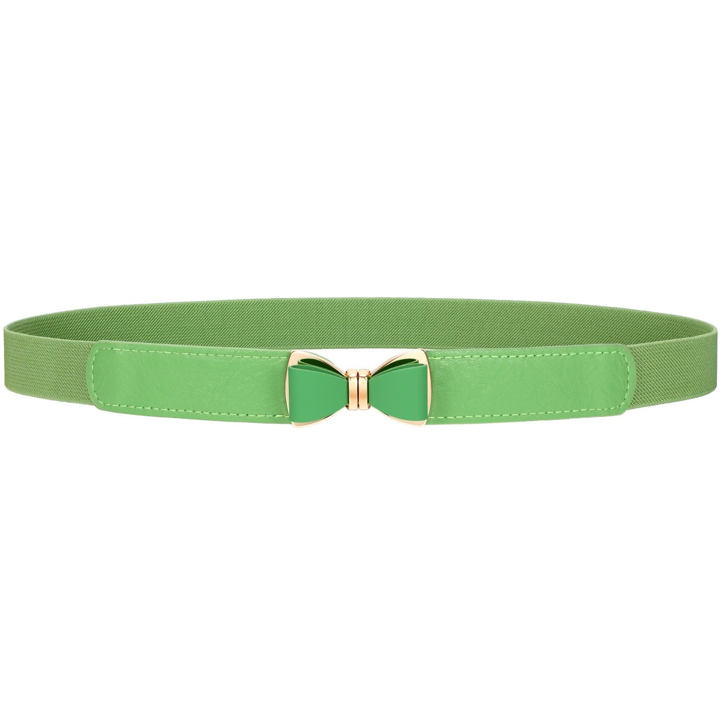 HOTVONMELLI Womens Skinny Elastic Belt Stretchy Bow Belt for Women Dresses Thin Waist Ladies Belts