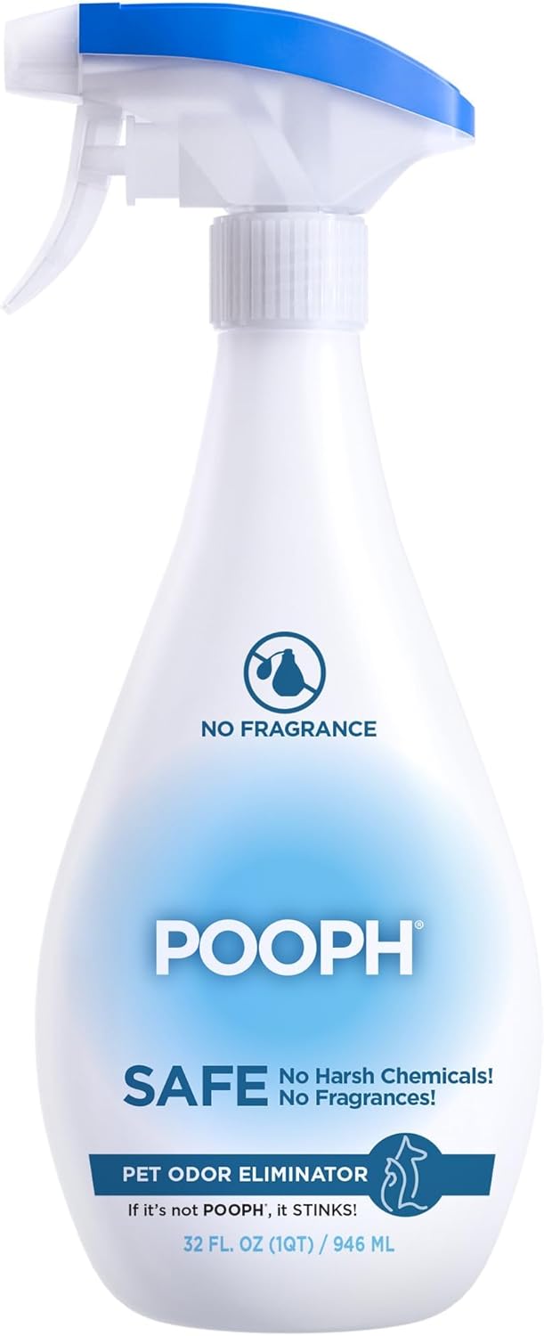 HOTPooph Pet Odor Eliminator, 32oz - Eliminates Odors at the Molecular Level, Dogs, Cats, Freshener, Eliminator, Urine, Poop, Pee, Deodorizer, Nature’s, Puppy, Fresh, Clean, Furniture, Potty