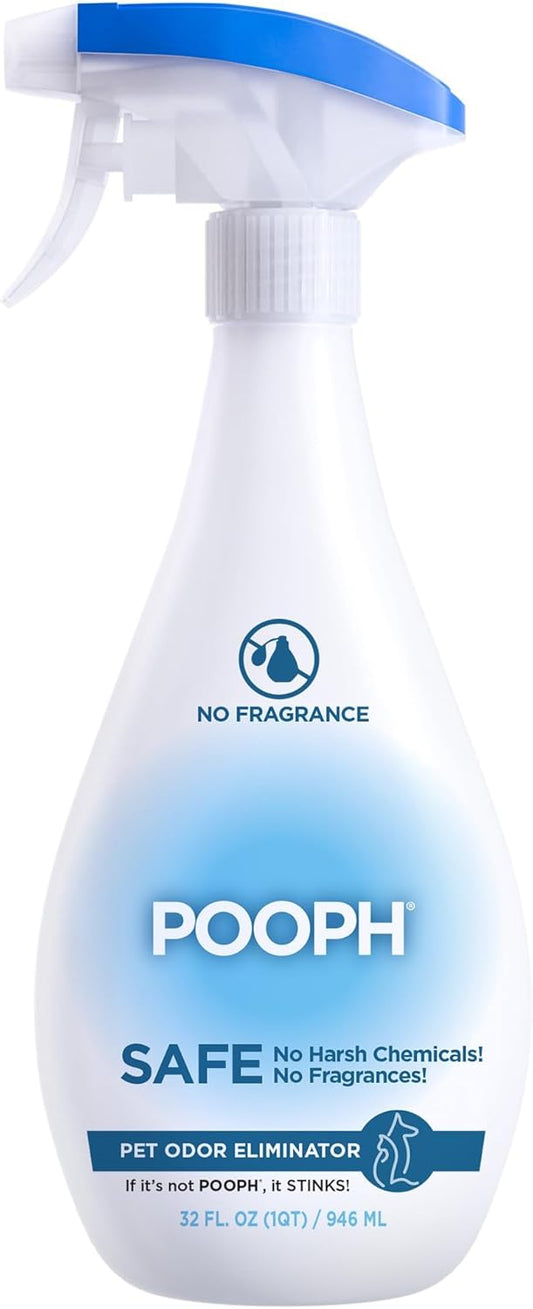 HOTPooph Pet Odor Eliminator, 32oz - Eliminates Odors at the Molecular Level, Dogs, Cats, Freshener, Eliminator, Urine, Poop, Pee, Deodorizer, Nature’s, Puppy, Fresh, Clean, Furniture, Potty
