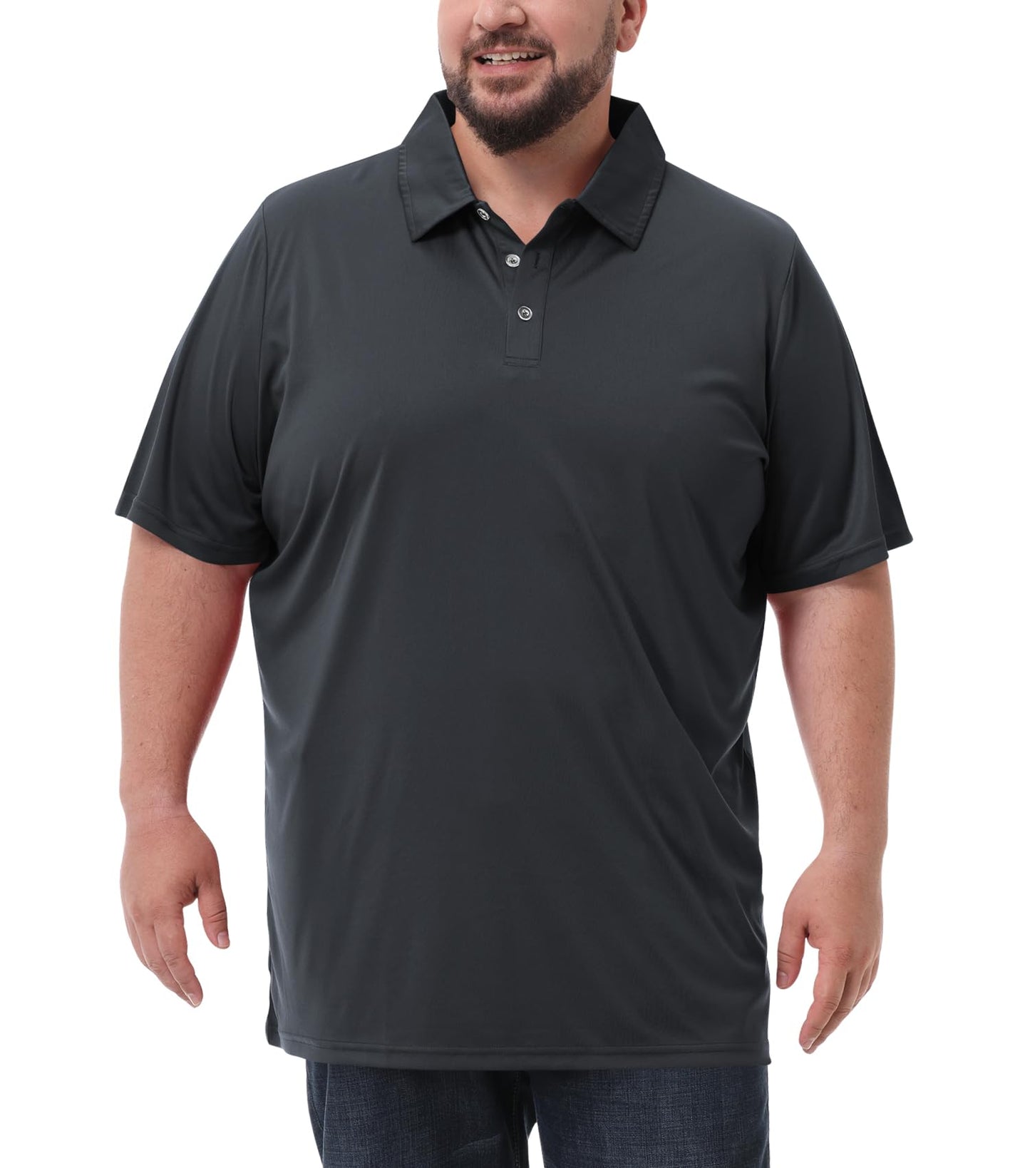 HOTIdtswch Men's Big and Tall Polo Shirts UPF 50+ Casual Work Quick Dry Short Sleeve Collared Golf Shirt（XL-8XL）