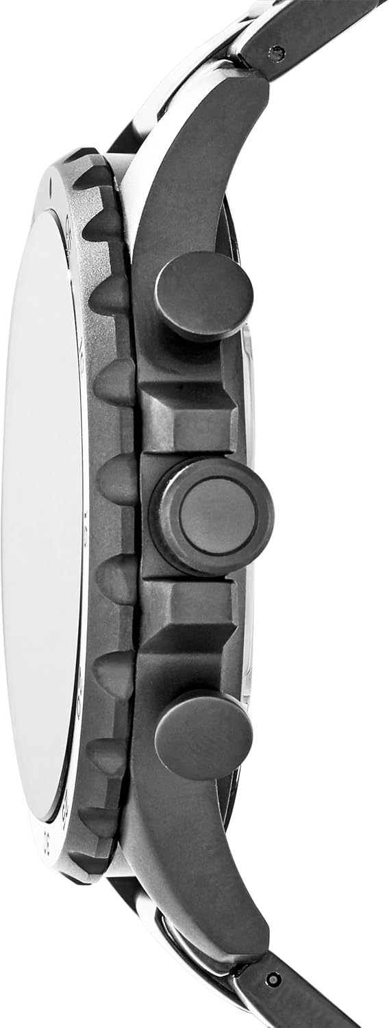HOTFossil Men's Nate Quartz Watch, Oversized Stainless Steel Chronograph Watch for Men