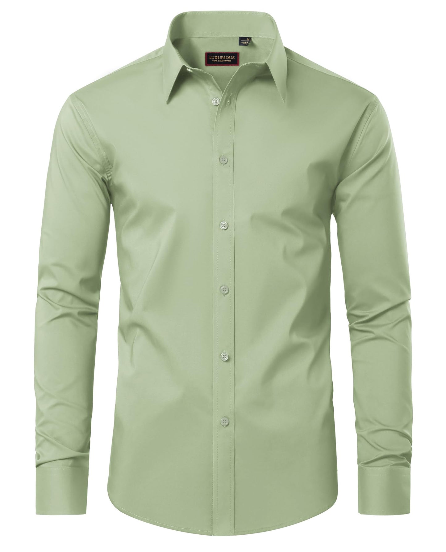 HOTLion Nardo Cotton Mens Dress Shirts Long Sleeve Wrinkle Free Business Casual Button Down Shirts Formal Shirts Big and Tall