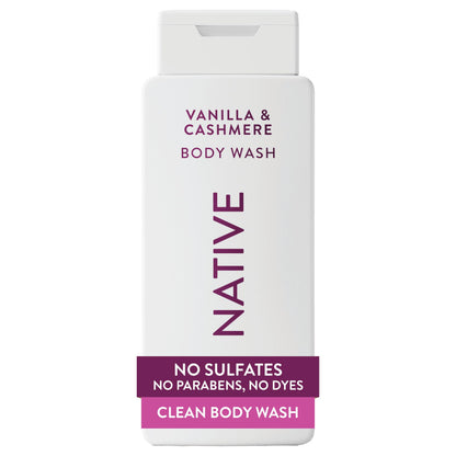 HOTNative Clean Body Wash, Gentle & pH-balanced for Sensitive Skin, 24-Hr Freshness for Men & Women, Vegan & Cruelty-Free, Free of Sulfates, Parabens & Phthalates, Sea Salt & Cedar, 18 fl oz