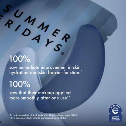 HOTSummer Fridays Jet Lag Hydrating Eye Patches - De-puffing Hydrogel Under Eye Masks with Hyaluronic Acid, Caffeine + Peptides - Soothing + Refreshing At-Home + Travel Skin Care (6 Pairs)