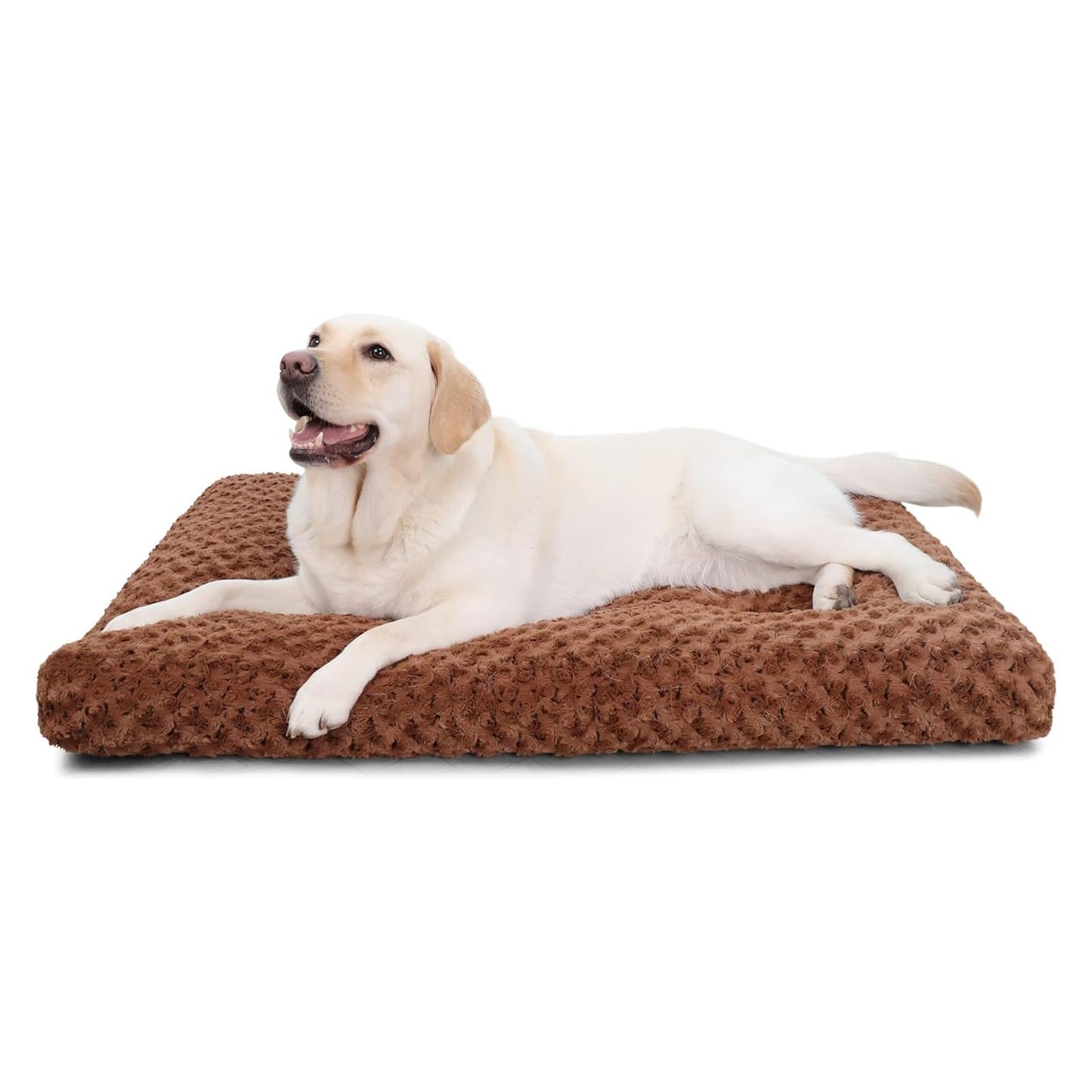 HOTKSIIA Washable Dog Bed Deluxe Plush Dog Crate Beds Comfy Kennel Pad Anti-Slip Pet Sleeping Mat for Large, Jumbo, Medium, Small Dogs Breeds, 35" x 23", Gray