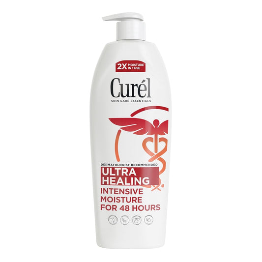 HOTCurel Ultra Healing Intensive Fragrance-Free Lotion For Extra-Dry Skin, Dermatologist Recommended, Ideal for Sensitive Skin, Cruelty Free, Paraben Free, 20 Oz | Repairs Moisture Barrier, Ceremides, Dry & Sensitive Skin, Eczema-Prone, Dermatologist Reco