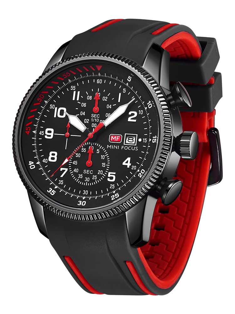 HOTAIMES Watch for Men Sport Military Waterproof Chronograph Mens Watches Analog Quartz Big Face Classic Stylish Fashion Casual Designer Business Work Wrist Watch Elegant Gift for Men
