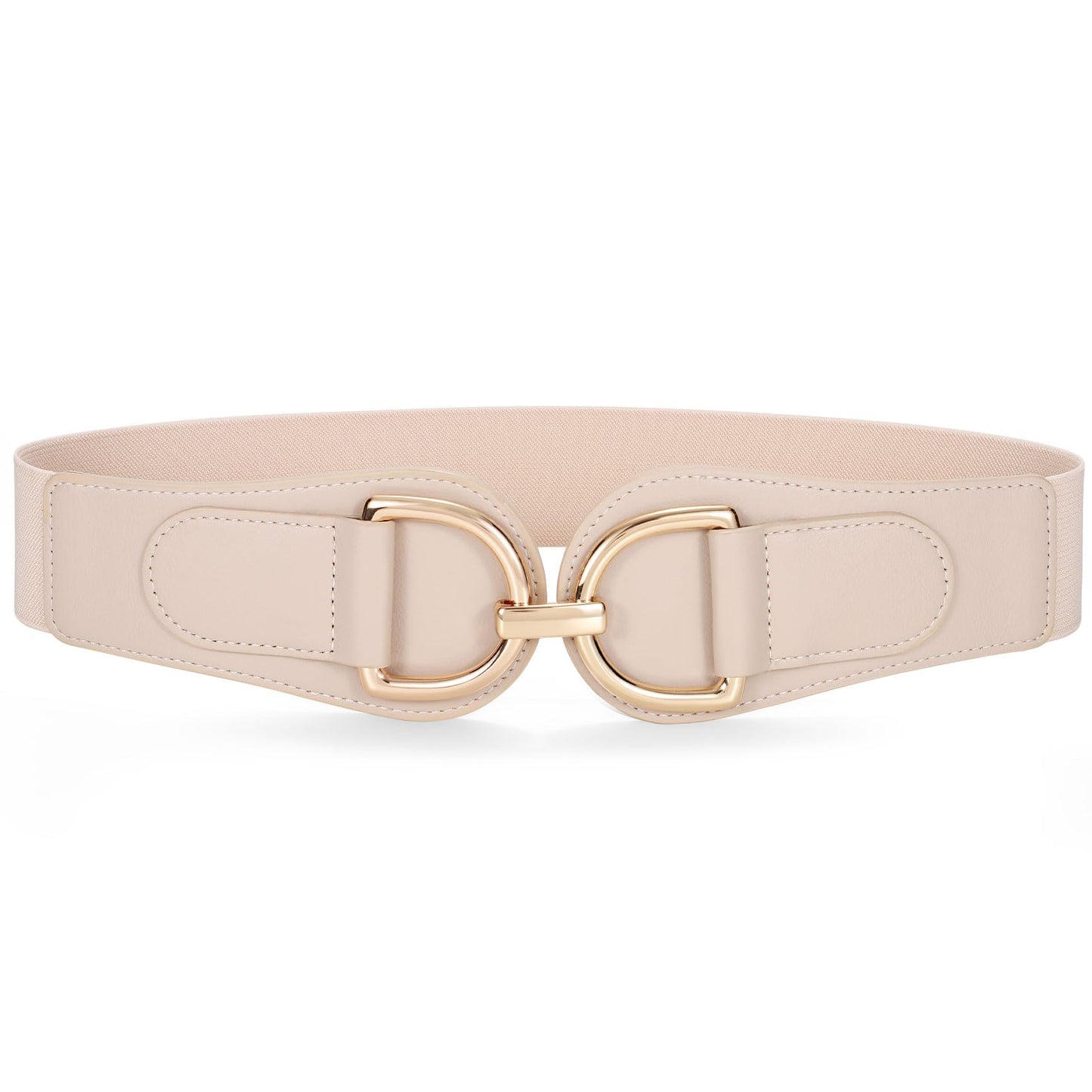 HOTSANSTHS Vintage Women Stretchy Wide Belt Chunky Buckle Elastic Wide Waist Belts for Dresses Coats