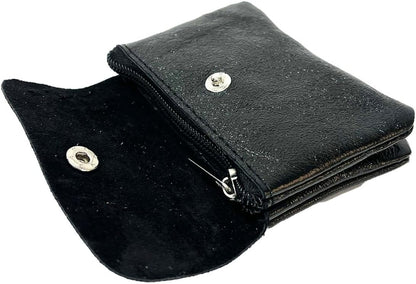 HOTSmall Women's Wallet in Genuine Italian Leather (Black)