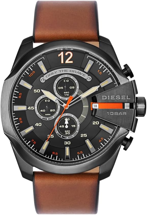 HOTDiesel Mega Chief Watch for Men, Chronograph Men's Watch