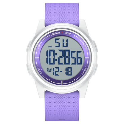 HOTGOLDEN HOUR Ultra-Thin Minimalist Sports Waterproof Digital Watches Men with Wide-Angle Display Rubber Strap Wrist Watch for Men Women