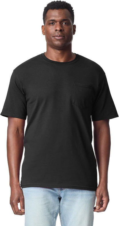 HOTGildan Unisex Adult DryBlend Workwear T-Shirts with Pocket, 2-Pack