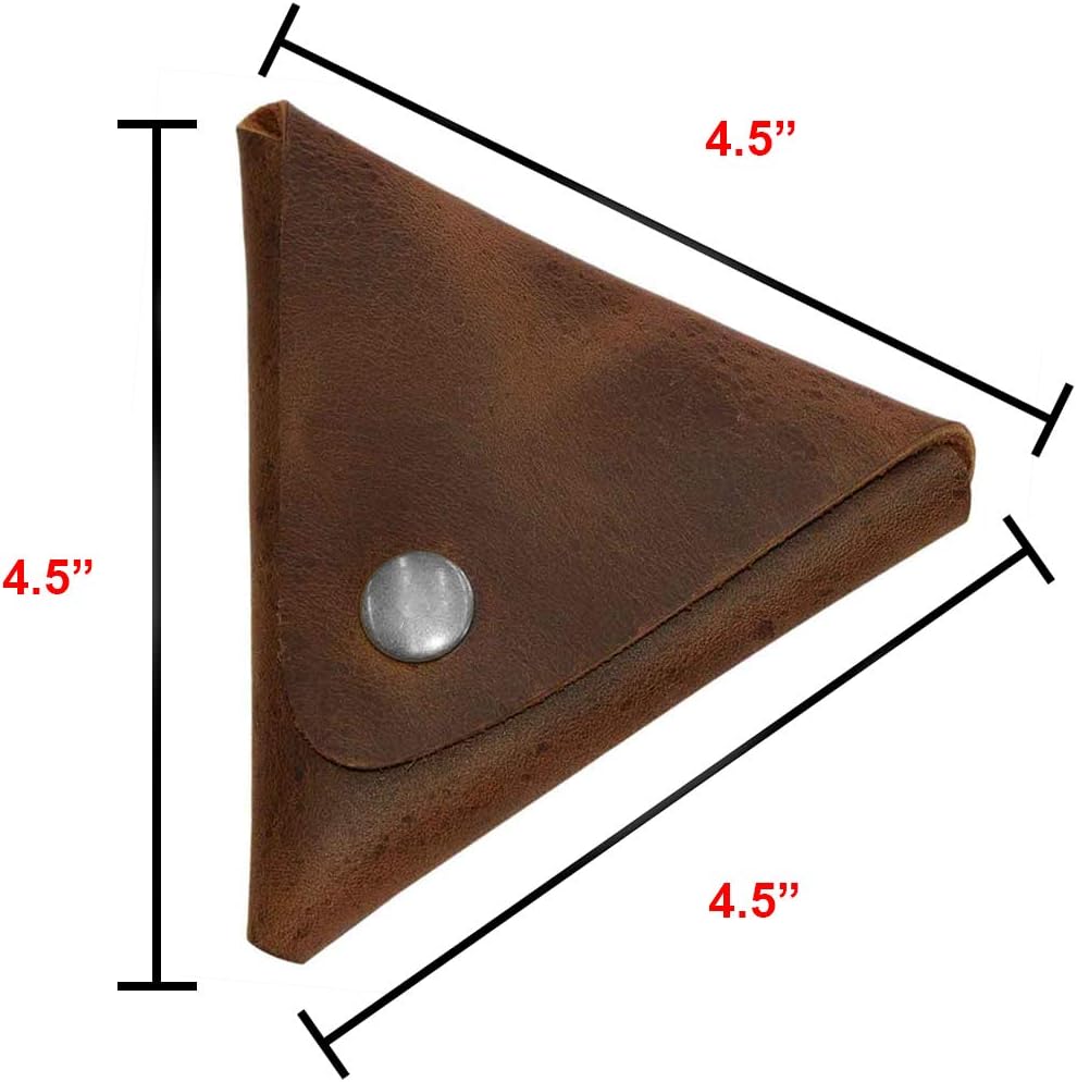 HOTHide & Drink, Leather Triangle Coin Pouch/Wallet/Purse/Case/Holder/SD Cards/USB Flash/Cash/Cords, Handmade :: Bourbon Brown