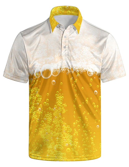 HOTGolf Polos for Men Funny Moisture Wicking Golf Shirts Performance Quick-Dry Polo Shirts Short Sleeve