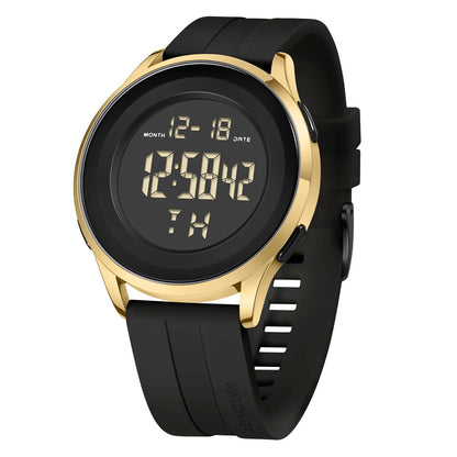 HOTCOSSINIGE Mens Digital Waterproof Military Watch for Men Black Dive Tactical Sports Minimalist Ultra-Thin Wrist Watch