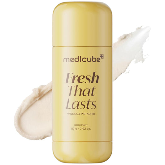 HOTmedicube Kojic Acid & Turmeric Aluminum-Free Deodorant for Women & Men | Vanilla & Pistachio Perfumed Stick - All-Day Odor Protection, Underarm Brightening Care, Korean Skincare, 2.92 oz.