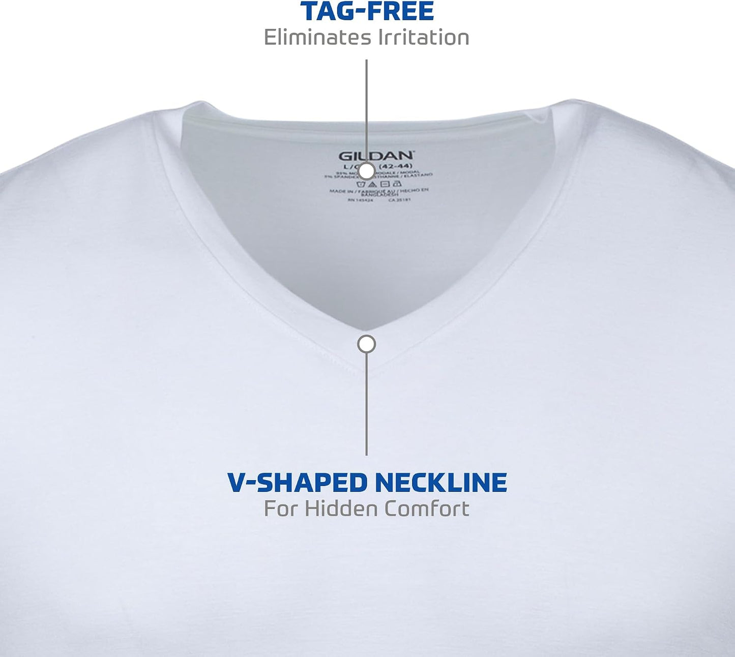 HOTGildan Men's V-Neck T-Shirts, Multipack, Style G1103