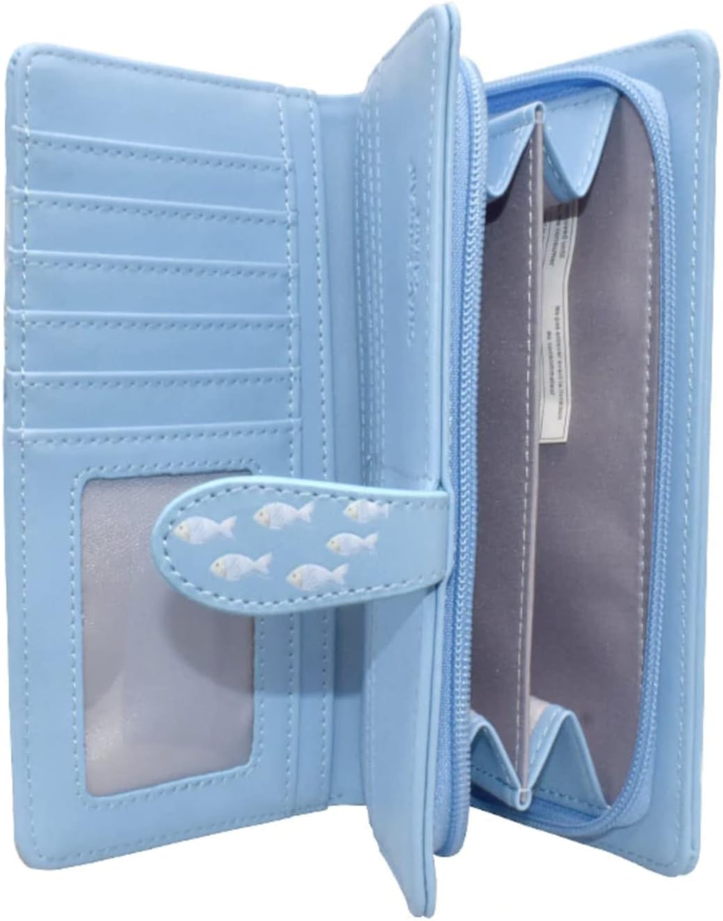 HOTShag Wear Under the Sea Marine Life Large Wallet 7" Blue