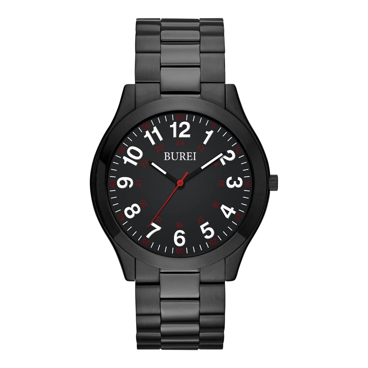 HOTBUREI Men's Wrist Watch, Analog Stainless Steel Dress Waterproof Quartz Watch for Men with Japanese Movement,Refined Gifts for Men, Boyfriend, Husband, Dad
