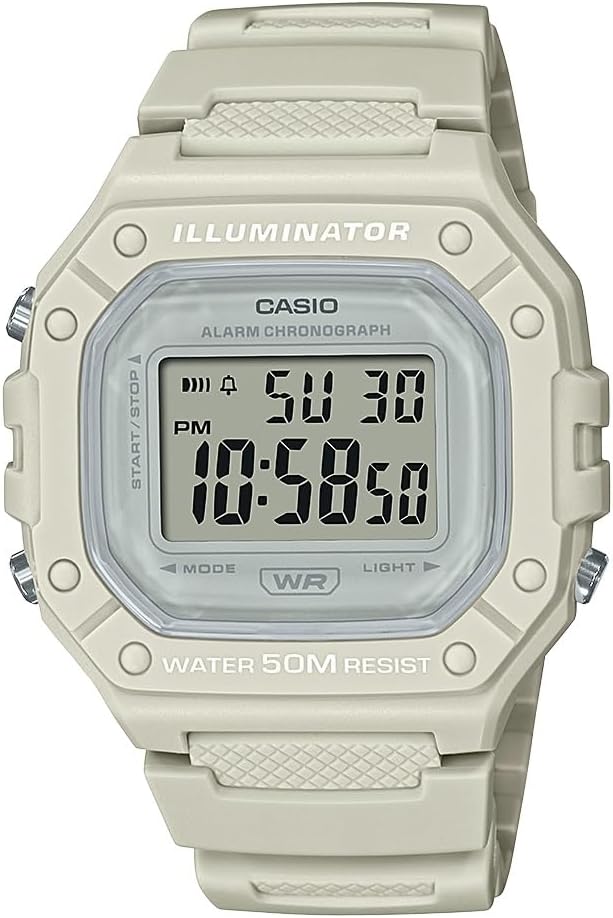 HOTCasio W218H Series | Men’s Digital Watch | 50M WR | 1/100 Second Stopwatch | 100 SEC Chronograph | LED Backlight | Countdown Timer | Daily Alarm | Hourly Time Signal | 7 Year Battery