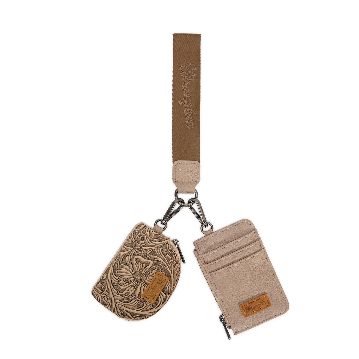 HOTWrangler Keychain Wristlet Wallets for Women Western Dual Pouch Wristlet Credit Card Holder Wallet