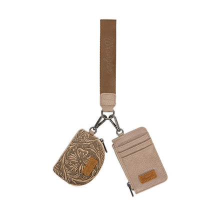 HOTWrangler Keychain Wristlet Wallets for Women Western Dual Pouch Wristlet Credit Card Holder Wallet