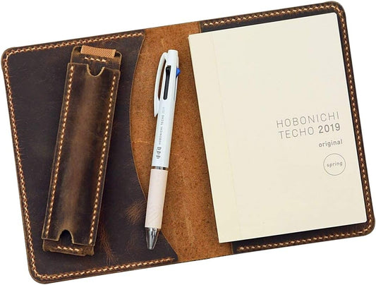 HOTPersonalized distressed leather hobonichi techo cover vintage rustic leather hobonichi A5 A6 cousin cover HAX05S