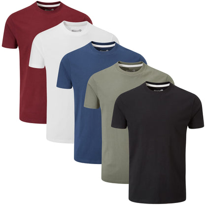 HOTCharles Wilson Men's 5 Pack Crew Neck T-Shirt