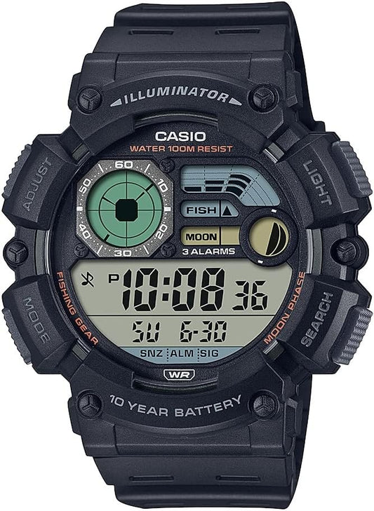 HOTCasio WS1500H Series | Men’s Digital Watch | 100 SEC Stopwatch | Countdown Timer | LED Light | 100 Meter Water Resistance | Multi Function Alarm | Auto Calendar | Dual Time| 10 Yr Battery