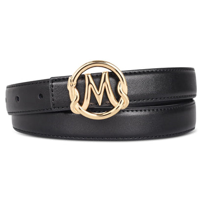 HOTAurolran Women's Leather Belt with Buckle - Ideal for Dresses, Jeans, and Coats