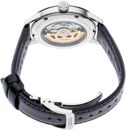 HOTSEIKO Presage Cocktail Time Automatic Watch for Men | Patterned & Gradated Dial, Golden Numerals and Date Calendar, 50m Water-Resistant, 41-Hour Power Reserve