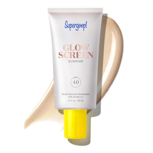 HOTSupergoop! Glowscreen SPF 40, Sunrise (Champagne Glow) - 1.7 fl oz - Glowy Primer + Broad Spectrum Tinted Sunscreen - Helps Filter Blue Light - Hydration - Hyaluronic Acid & Vitamin B5