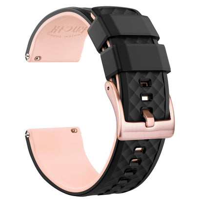 HOTRitche Christmas Gift Silicone Watch Bands 18mm 20mm 22mm 24mm Quick Release Rubber Watch Bands for Men, White Elephant Gifts, Stocking Stuffers For Men