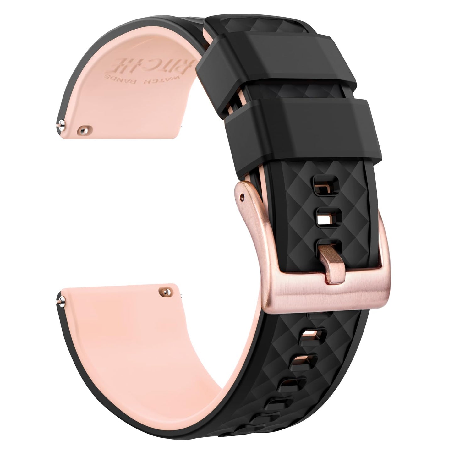 HOTRitche Christmas Gift Silicone Watch Bands 18mm 20mm 22mm 24mm Quick Release Rubber Watch Bands for Men, White Elephant Gifts, Stocking Stuffers For Men
