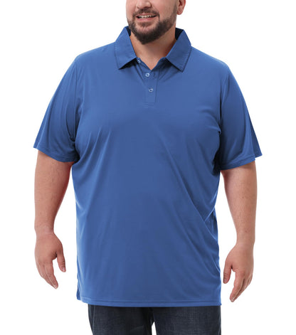HOTIdtswch Men's Big and Tall Polo Shirts UPF 50+ Casual Work Quick Dry Short Sleeve Collared Golf Shirt（XL-8XL）