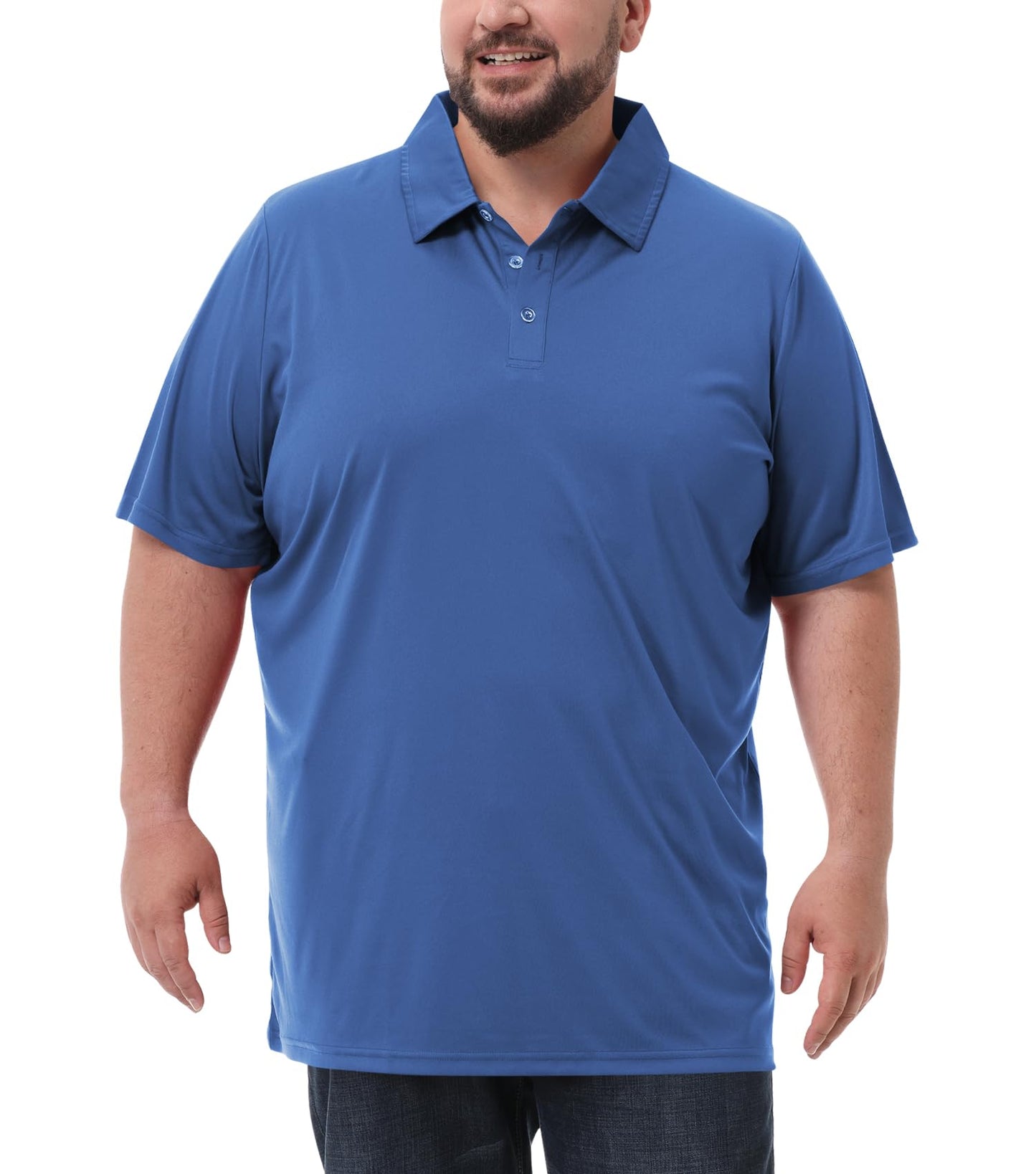 HOTIdtswch Men's Big and Tall Polo Shirts UPF 50+ Casual Work Quick Dry Short Sleeve Collared Golf Shirt（XL-8XL）