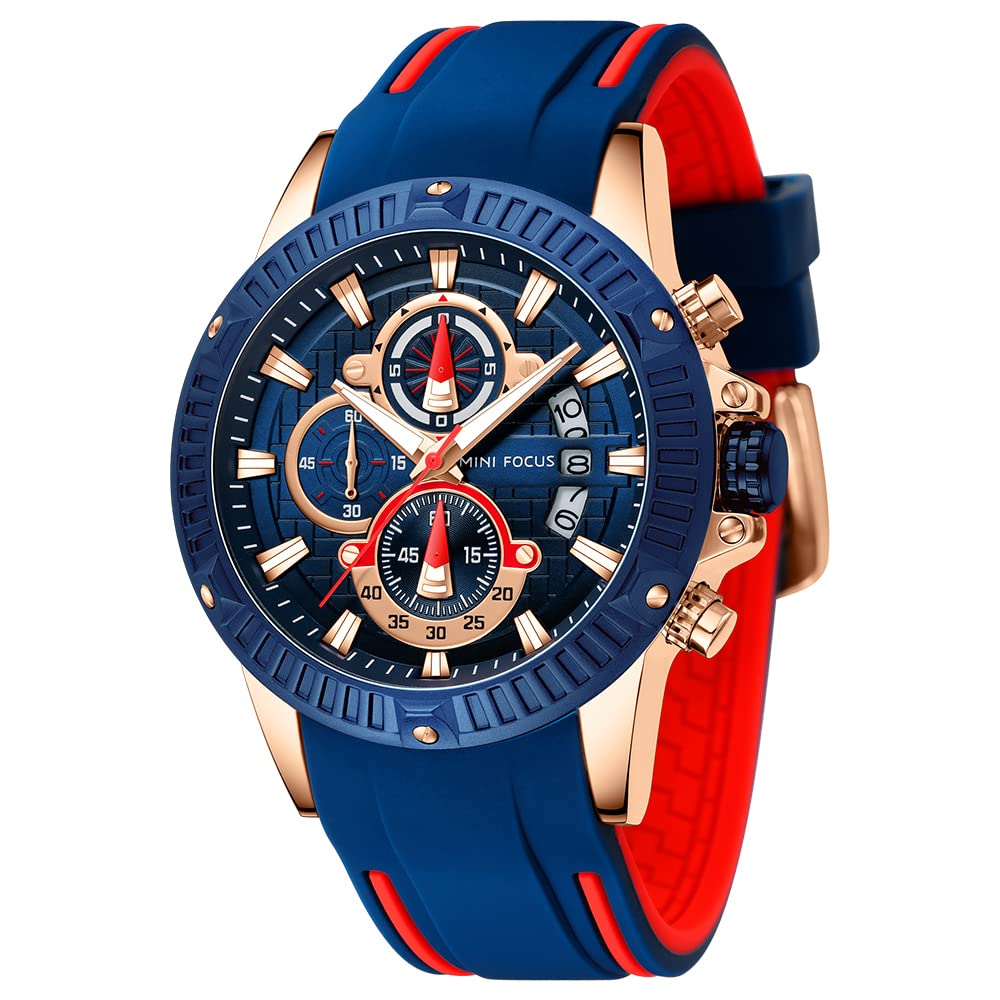 HOTAIMES Mens Watches for Men Casual Chronograph Waterproof Sport Military Watch Analog Quartz Movement Stylish Luxury Dress Wrist Watch Elegant Gift Watch for Men