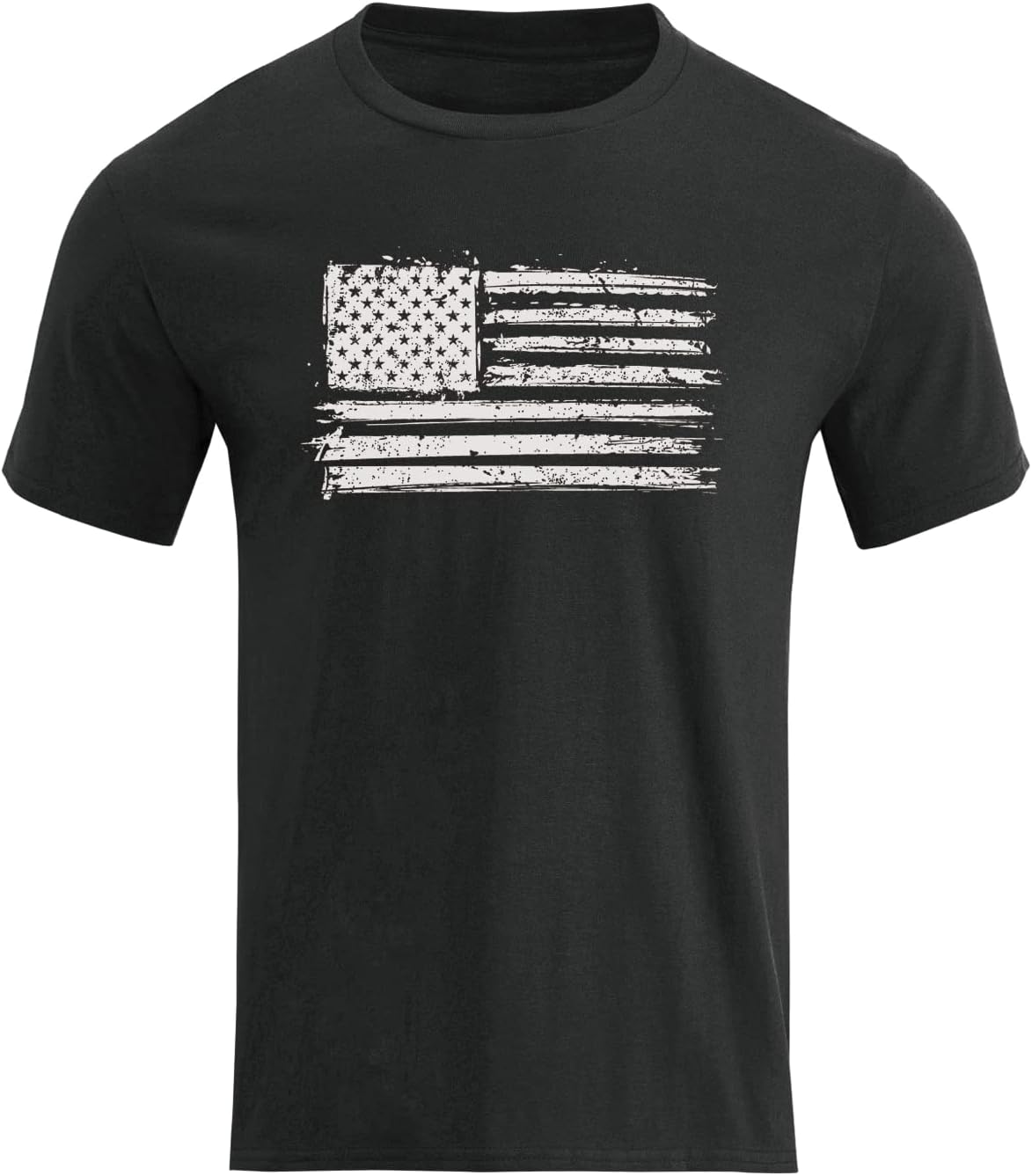 HOTH HYFOL Men's Graphic T-Shirts USA Flag Cotton Short Sleeve American Patriotic Crewneck Casual Regular Tee Shirts