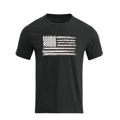 HOTH HYFOL Men's Graphic T-Shirts USA Flag Cotton Short Sleeve American Patriotic Crewneck Casual Regular Tee Shirts