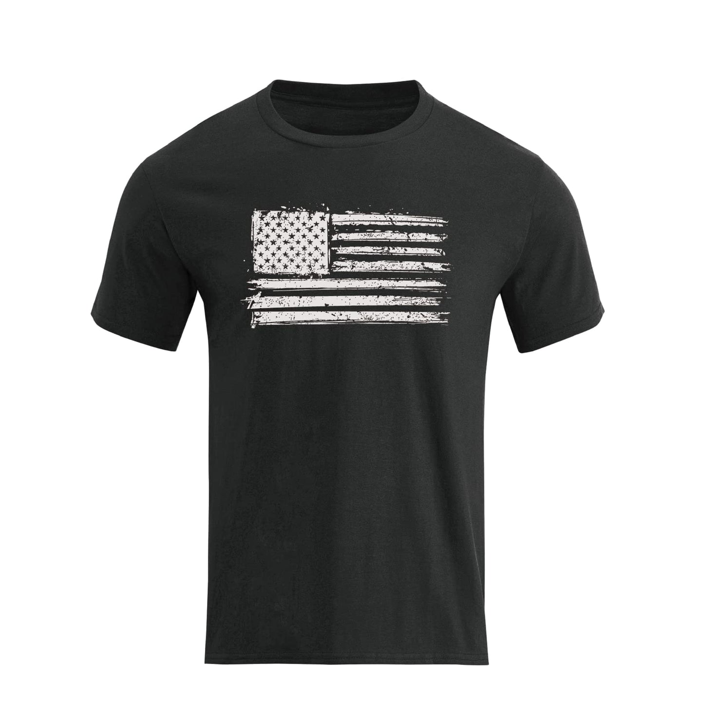HOTH HYFOL Men's Graphic T-Shirts USA Flag Cotton Short Sleeve American Patriotic Crewneck Casual Regular Tee Shirts