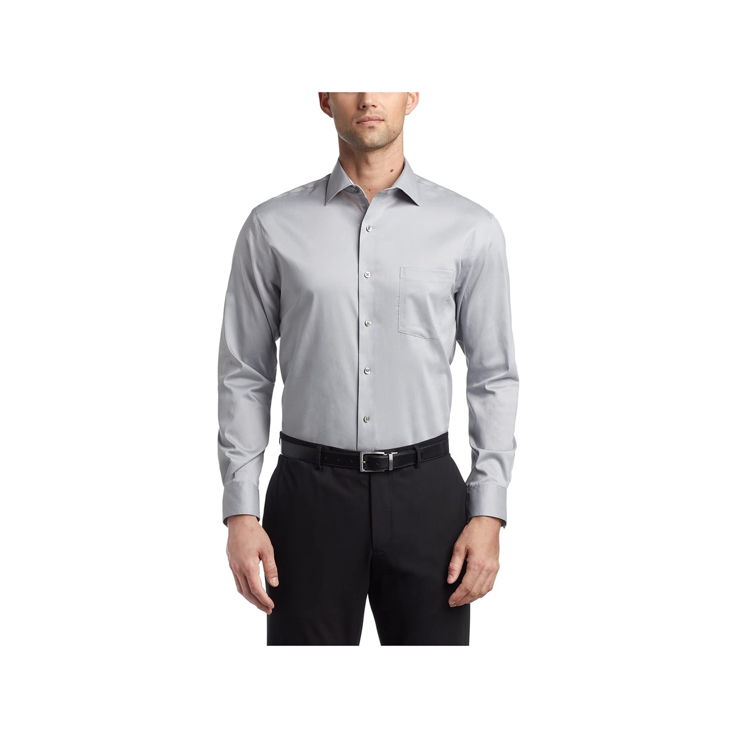 HOTVan Heusen Men's Dress Shirt Regular Fit Ultra Wrinkle Free Flex Collar Stretch Solid