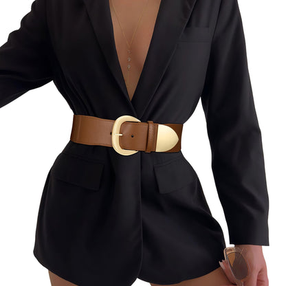 HOTWomen Wide Elastic Waist Belt for Dresses Fashion Thick Stretchy Belt for Trendy