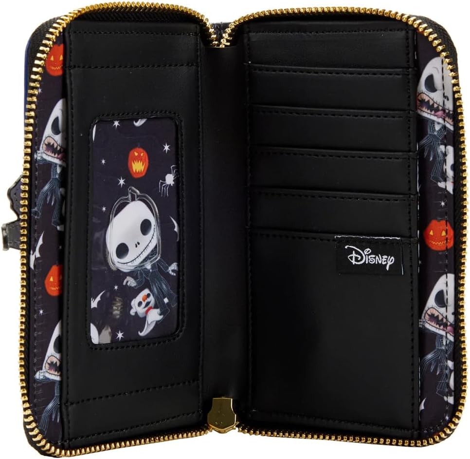 HOTLoungefly Funko Pop Disney Nightmare Before Christmas Jack Skellington Zip-Around Wallet